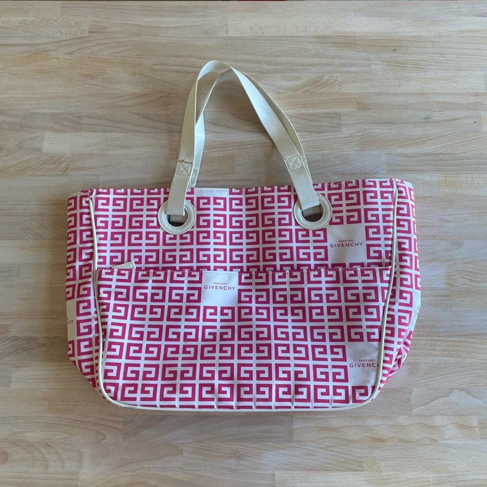 Givenchy Pink and White Tote Bag Purse